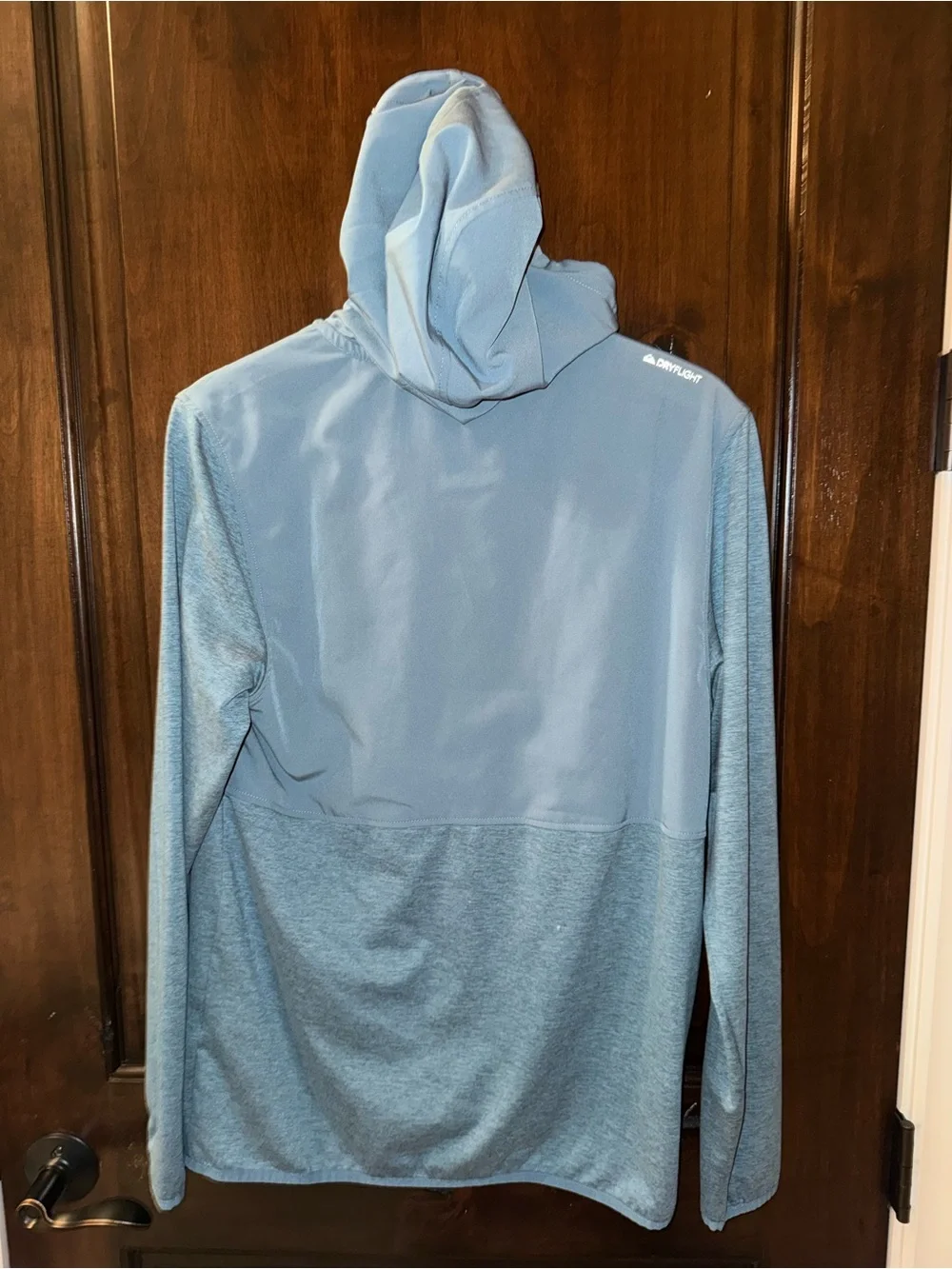 Quiksilver Men’s DryFlight Light Blue Two-Tone Hooded Zip Jacket